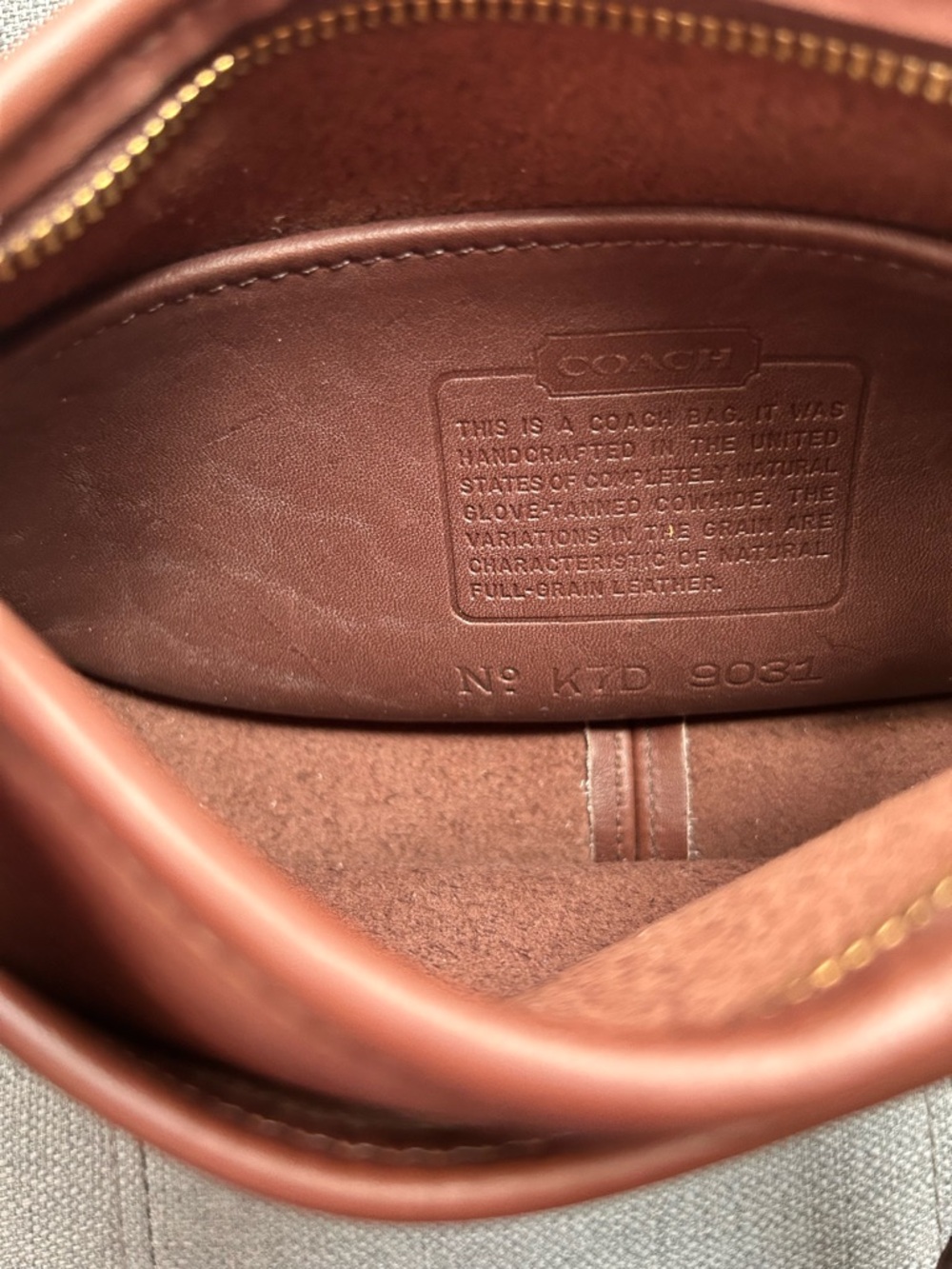 Vintage Coach Classic Brown Leather Crossbody Shoulder Bag - Picture 6 of 6